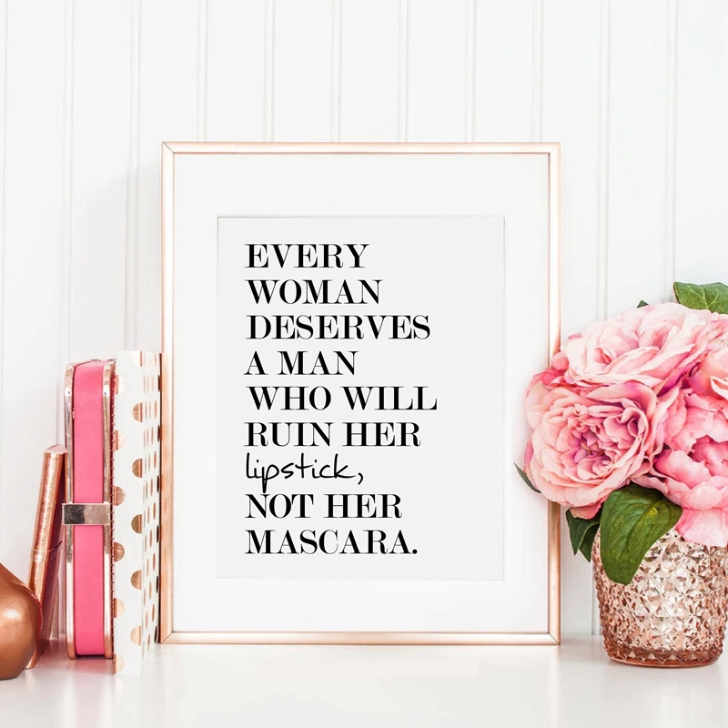 Помада с цитатой для макияжа настенные художественные принты модная красивая