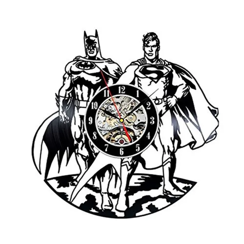Batman: Arkham City Logo лучшие настенные часы-украшают ваш дом с современным большим супергероем искусства-подарок для друга, мужчины и мальчика-Wi - Цвет: 2