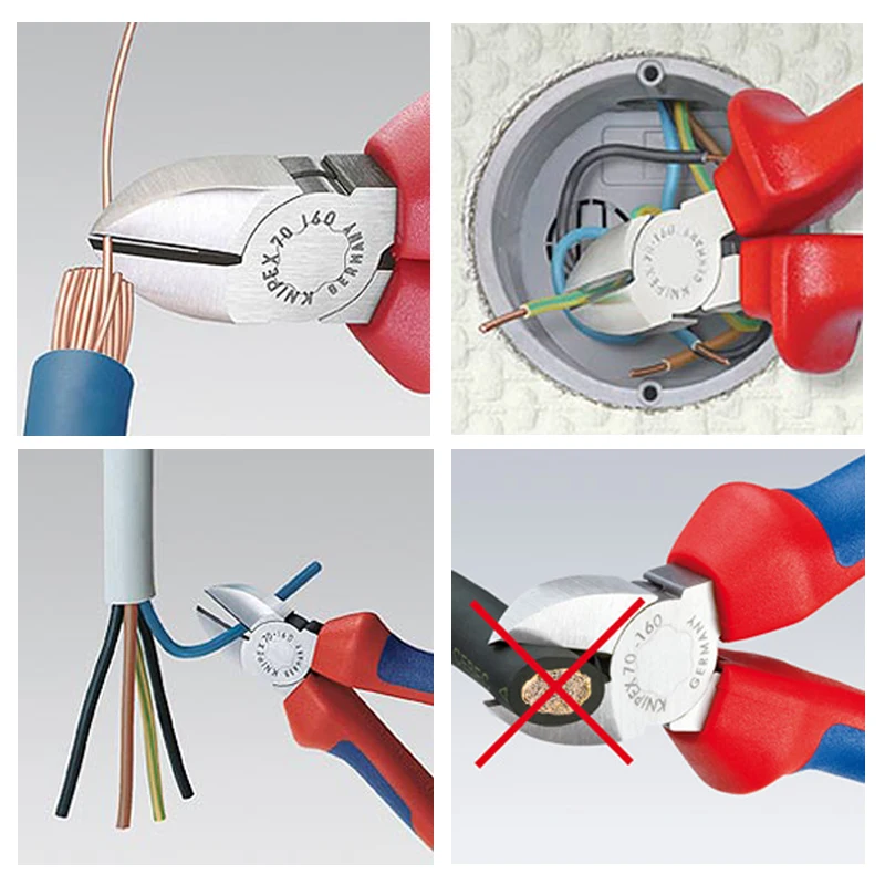 KNIPEX KENIPACK немецкий импортный инструмент универсальные хромированные диагональные плоскогубцы резак 7005160 Специальная цена