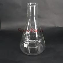 2000 мл узкая Шейная боросиликатная стеклянная коническая колба Erlenmeyer для лаборатории химии