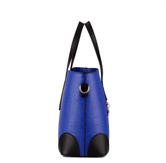 Сумка Driga женская комбинированная с узором под кожу крокодила Винтажная