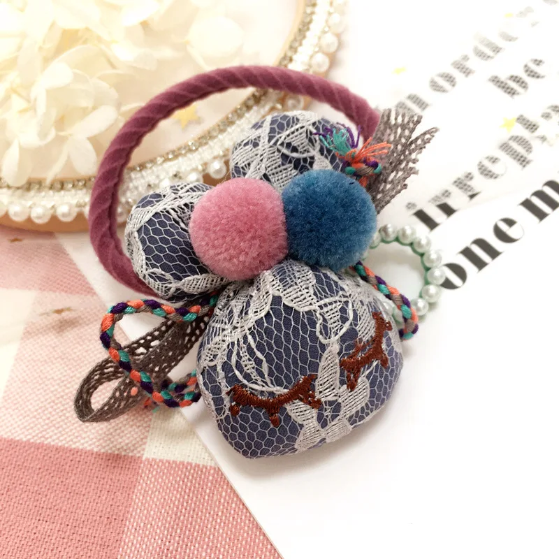 Корейский цветочный аксессуар для волос из ткани кролик банты эластичные