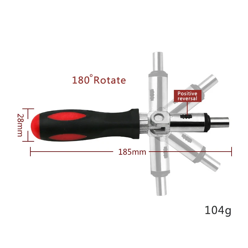 

Adjustable Ratchet Screwdriver 1/4 Inch Hex Wrench Screwdriver Sockets