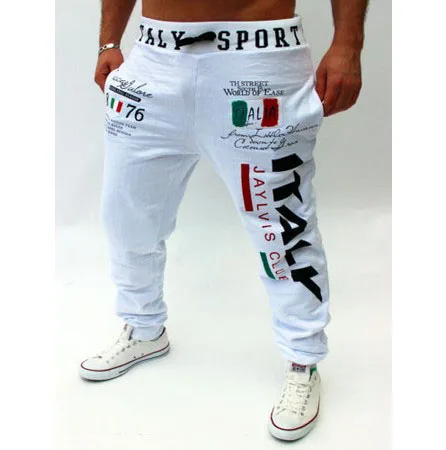 

Free shipping casual pants Italian flag printing design casual pants large size high quality