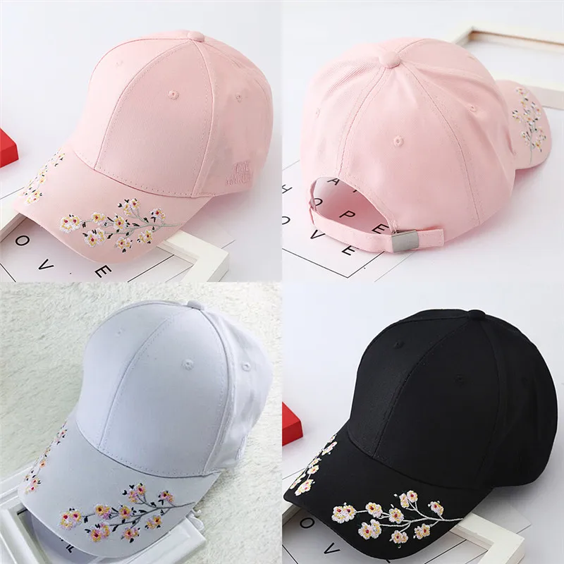

Fashion Women Leisure hat Floral Baseball Caps Flowers Caps Snapback