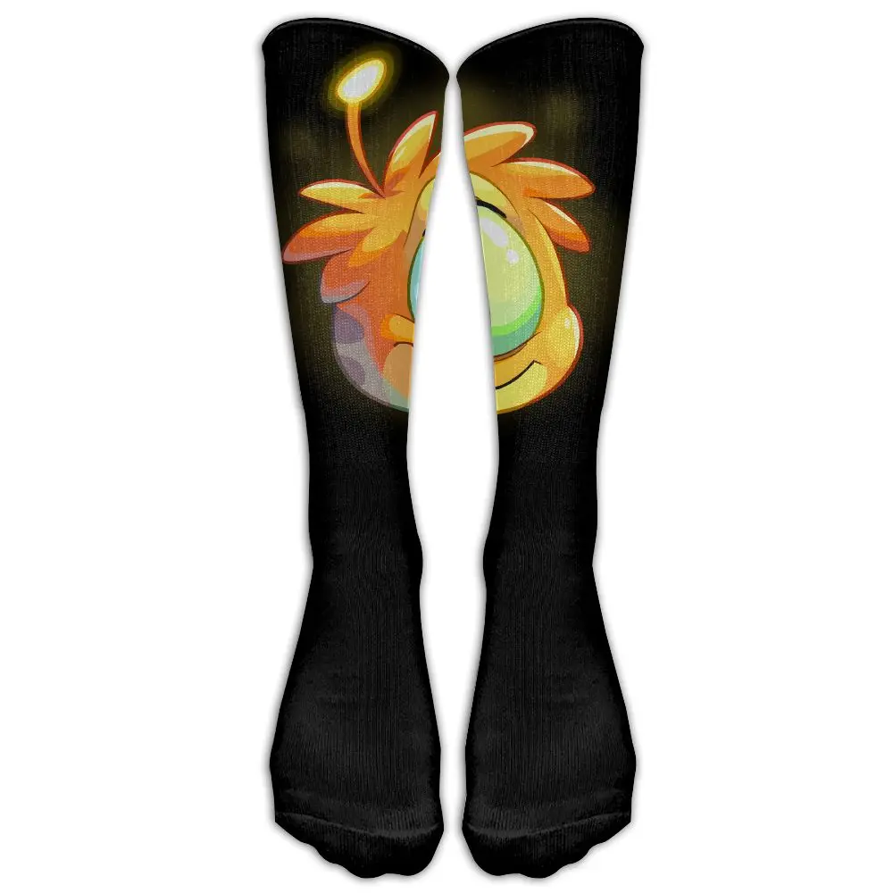SAMCUSTOM, гольфы, женские, хлопковые, высокие, выше колена, чулки для женщин, инопланетянин, НЛО, 3D принт, Длинные чулки - Цвет: Оранжевый