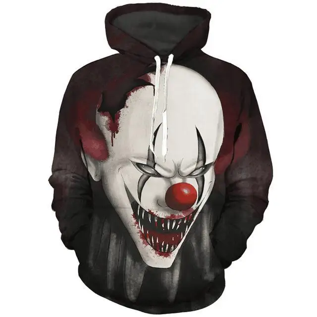2018 Новая модная Крутая толстовка с капюшоном для мужчин и женщин 3D принтом демон