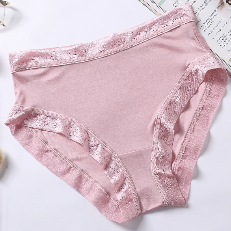 Женские летние шелковые кружевные трусики GUIYI тонкие дышащие удобные дамское