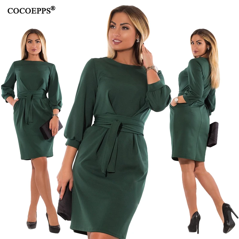 COCOEPPS 5XL 6XL обтягивающее элегантное платье большого размера женское платье большого размера повседневное офисное платье большого размера черное зеленое vestidos