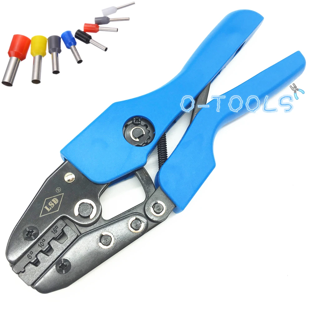 

Cable crimping tool crimper for tubular wire cold pressure connector electrical terminals 6-16mm² wire ferrules AN-16WF