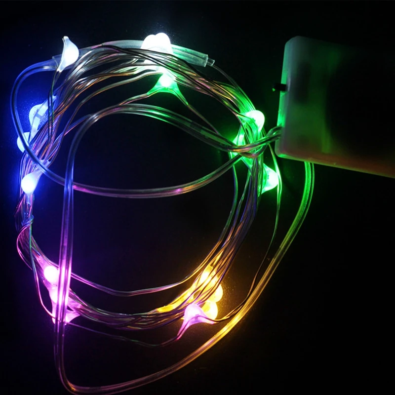 2 м 20LED медная проволока сказочные гирлянды CR2032 батарея работает с переключатель