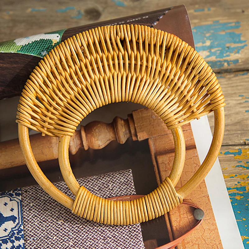 Круглая сумка из ротанга 2017 с ручкой сделай сам вешалка деревянный бамбуковый