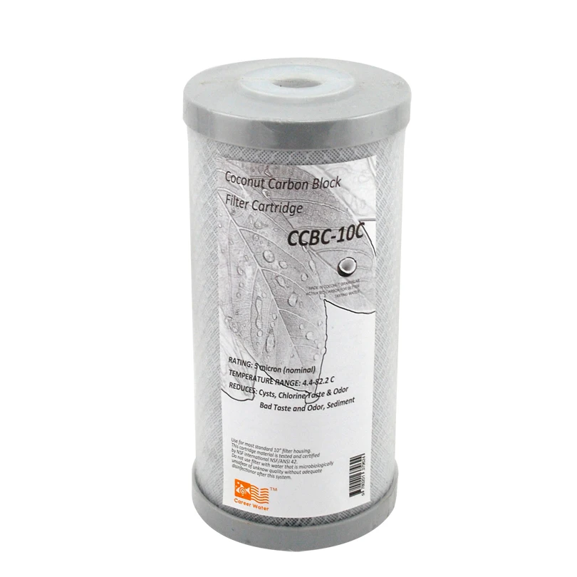 Coronwater 4," x 10" Кокосовая Скорлупа активированный уголь блок фильтр картридж CTO фильтр для воды картридж