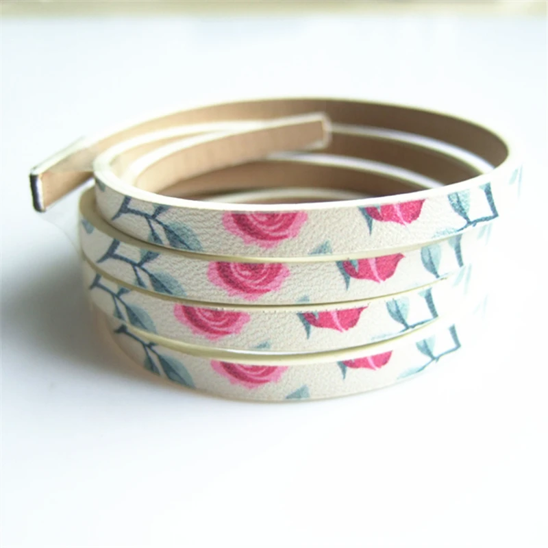 Плоский шнур из искусственной кожи для браслетов ожерелий ножных 1 м 5*2 мм |