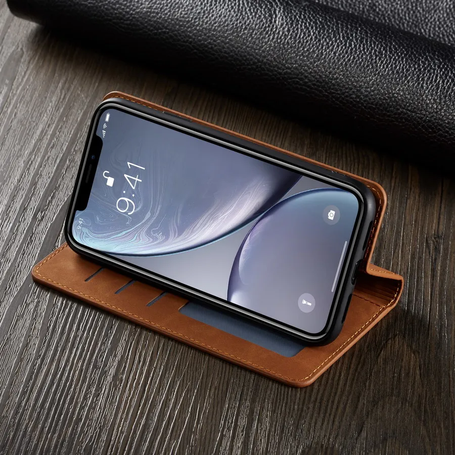 Магнитный флип-чехол для телефона Iphone 11 pro Xr Xs Max X 8 7 6 6s Plus 5 5s Se роскошный кожаный
