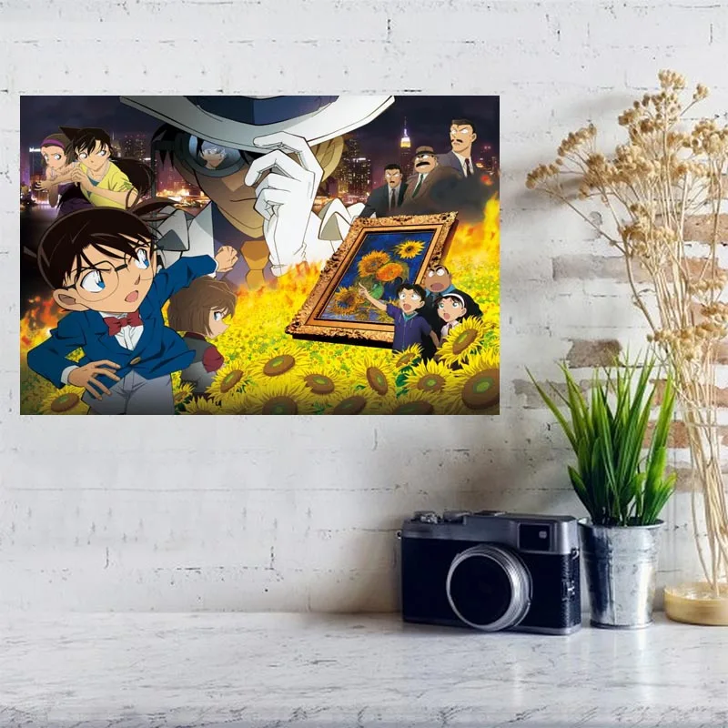 Персонализированный Детектив Конан плакат искусство светильник лый холст