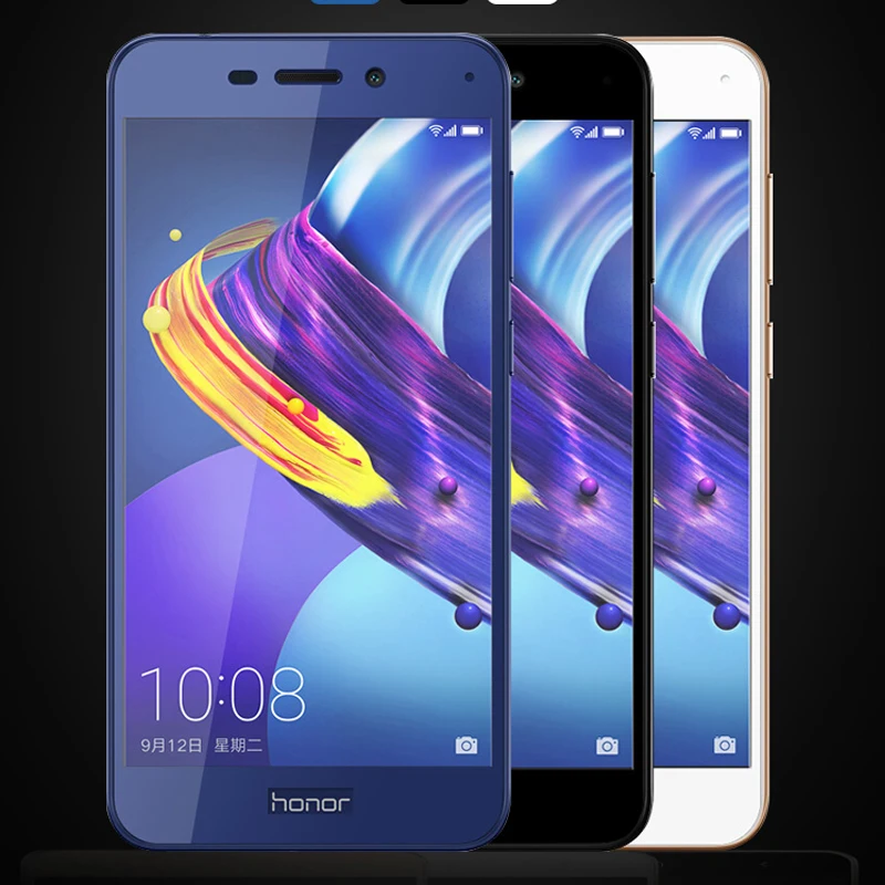 For Huawei Honor 6C Pro Tempered Glass Front Full Cover Screen Protector Slim Armor Film V9 Play Black Gold Blue | Мобильные