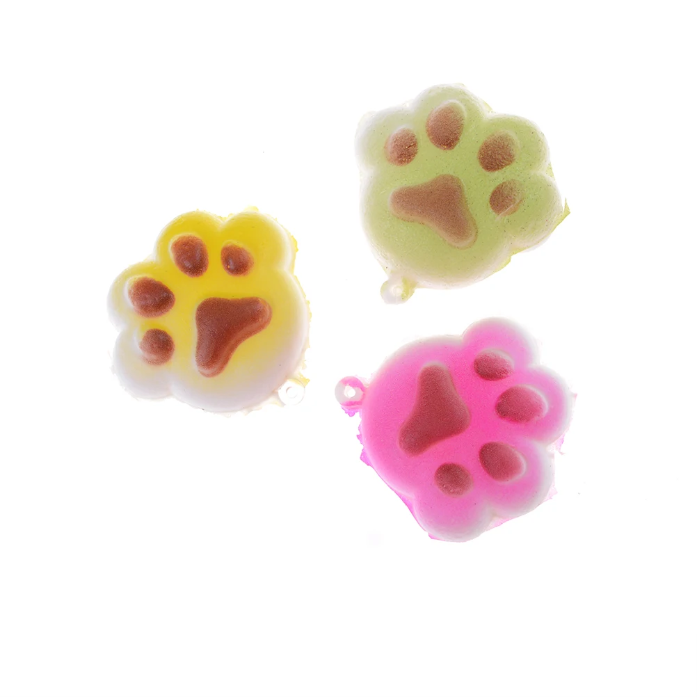 Новое поступление горячей Kawaii Мягкая мультфильм цепи Squishy Хлеб щенок Footprint