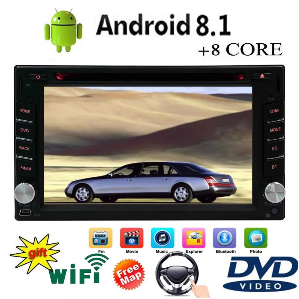 BT AM/FM/RDS SWC dvd плеер Android 8 1 автомобильный стерео аудио 7 &quotдюймов двойной DIN в тире