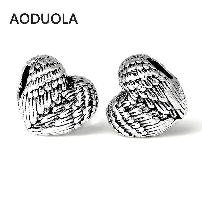 10 шт. в партии подвеска крыло сердца ангела бусины для самостоятельного