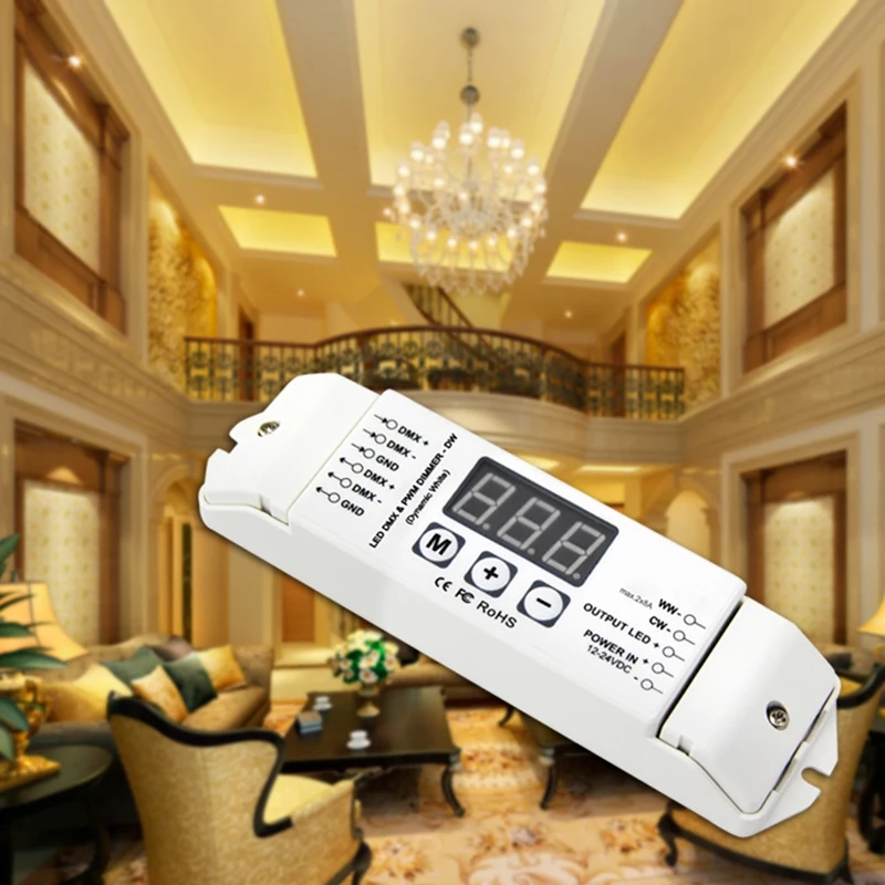 Bc 832 Pwm Dmx512 светодиодный декодер 2 канала Dmx контроллер Dc12V 24V постоянное напряжение
