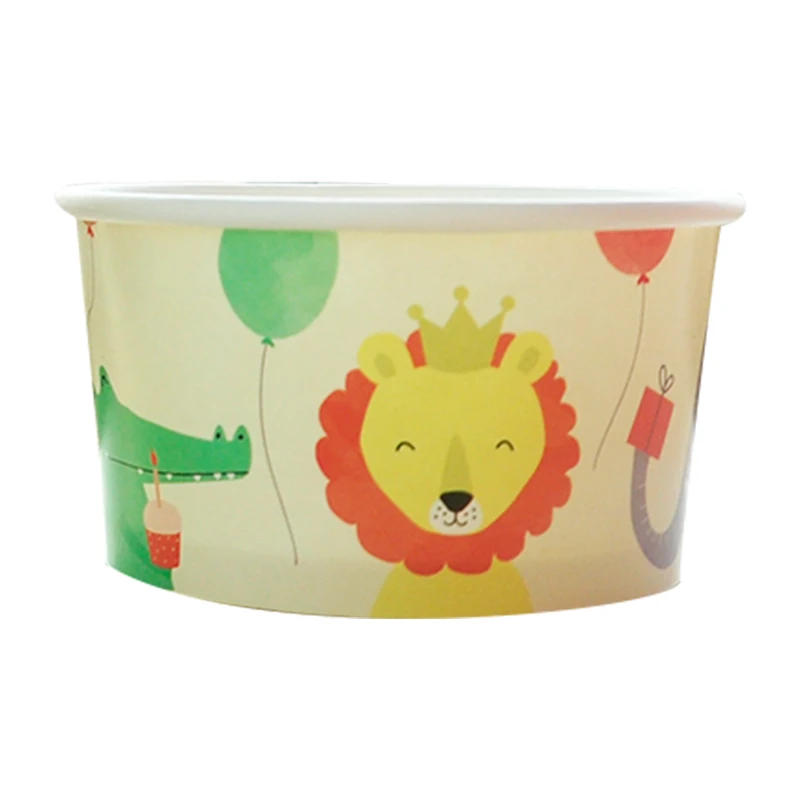 paper treat tub 5pc Милые животные воздушный шар Жираф бумажные тарелки/миски/чашки набор День рождения одноразовые Детские День СВЧ - Цвет: paper treat tub 5pc