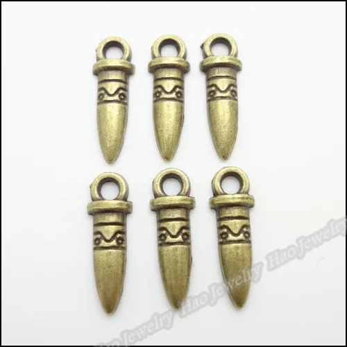 220 шт. винтажные Подвески в виде пули кулон античная бронза подходит для