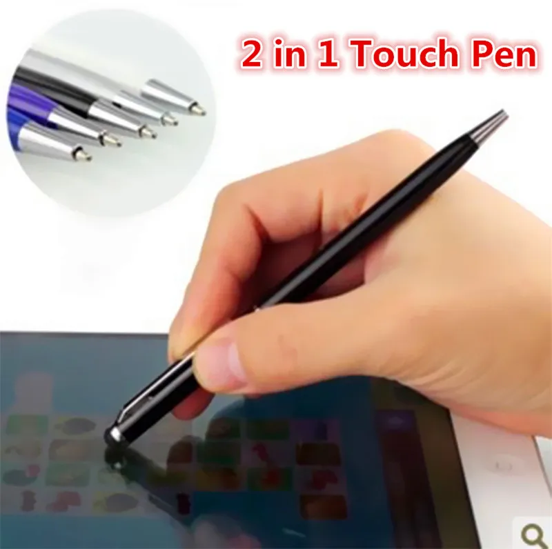 2-в-1 мини-металлические емкостные универсальные планшеты стилус для сенсорных