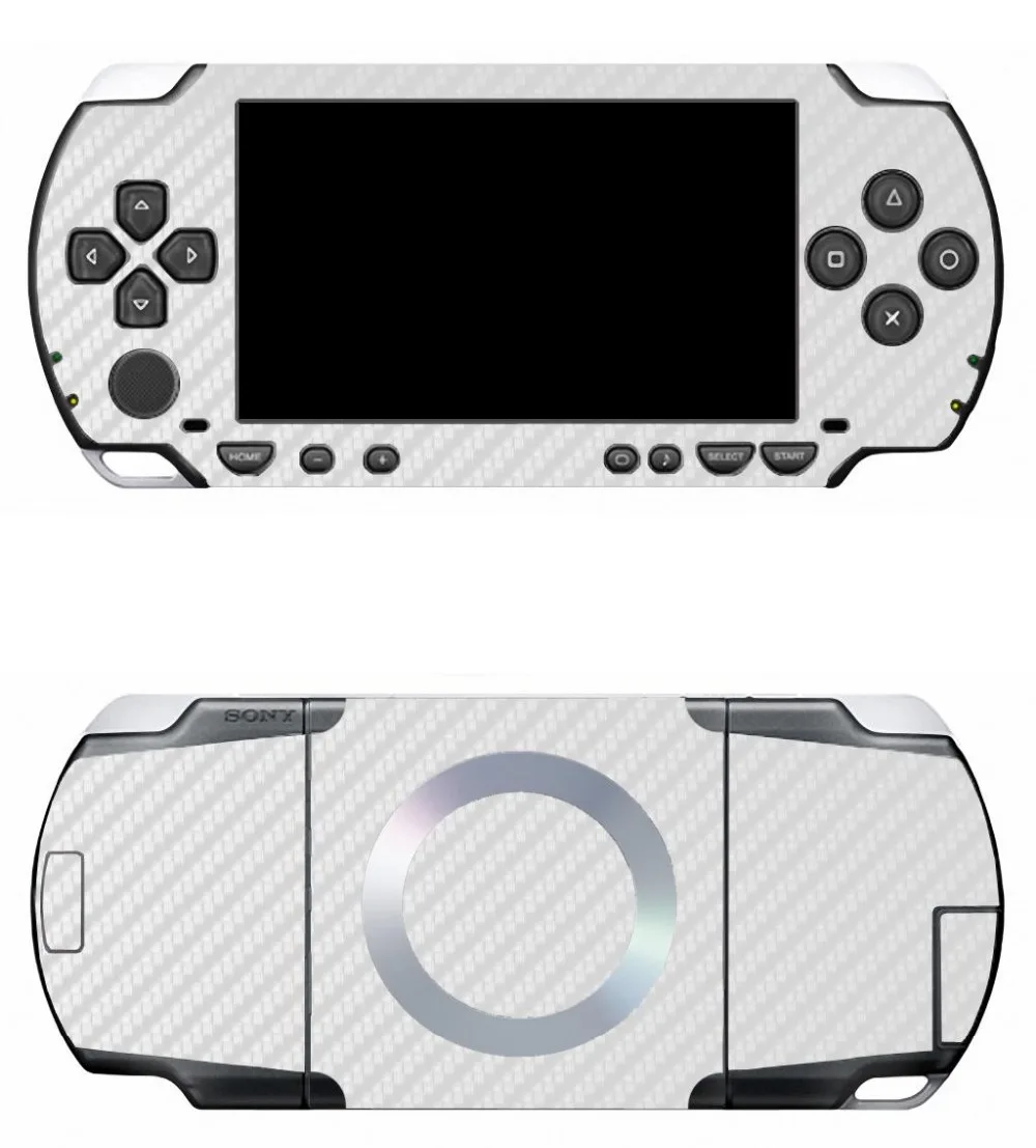 Белая углеволоконная виниловая Защитная Наклейка для Sony PSP 1000 наклейки PSP1000|protector
