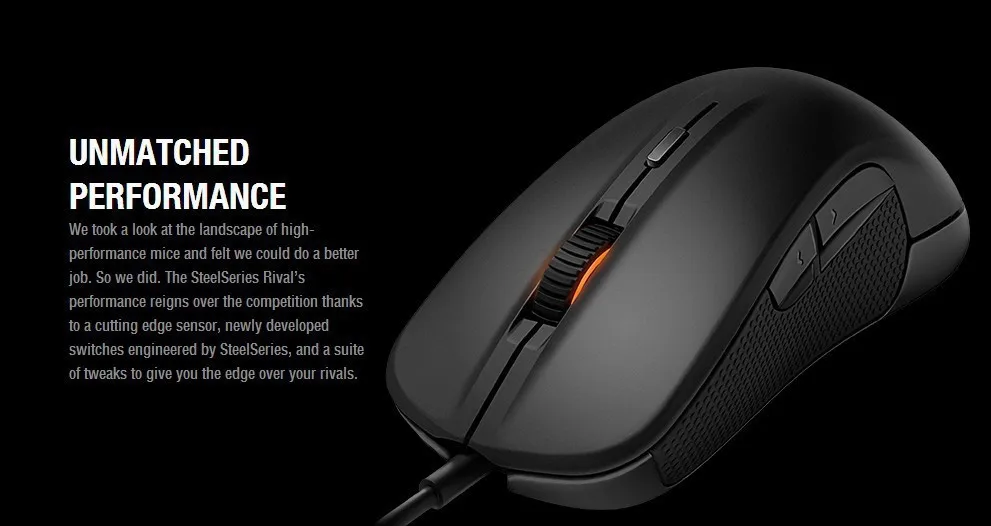 Игровая мышь Steelseries RIVAL 300S 7200 DPIOptical, светодиодный, эргономичная, Dota 2, аксессуары для компьютера, брендовая игровая мышь