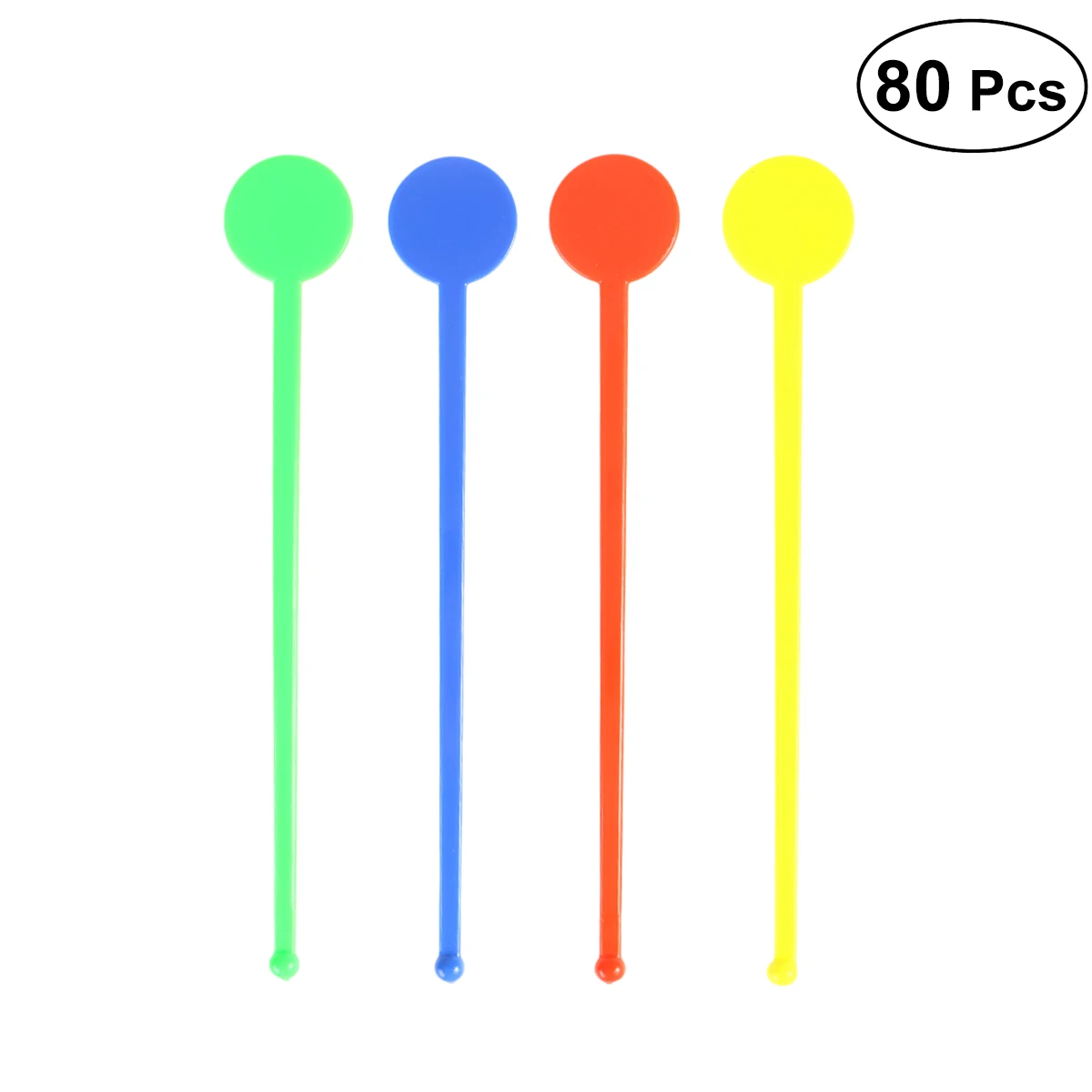 80 шт. палочки для мордочки разноцветные Круглые акриловые перемешивания мартини