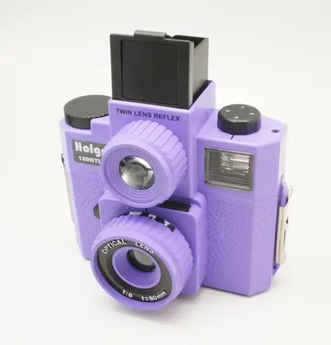 HOLGA 120TLR / 120 TLR двойная линза зеркальная пленка среднего формата фиолетовая Lomo