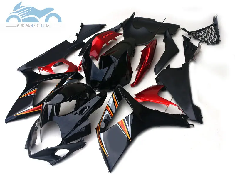 Обтекатели на заказ для SUZUKI K7 GSXR1000 2007 2008 ABS мотоциклетные GSX R1000 07 08 GSXR 1000 Черный