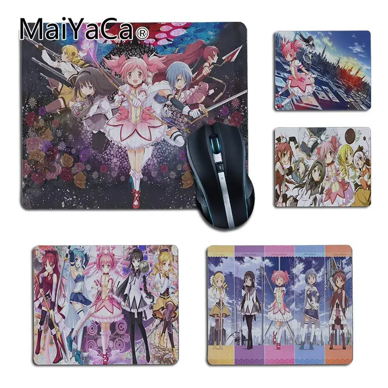 

MaiYaCa Puella Magi Madoka Magica, офисные мыши, резиновый коврик для мыши с японским аниме, резиновый ПК, компьютерный игровой коврик для мыши Коврик для м...