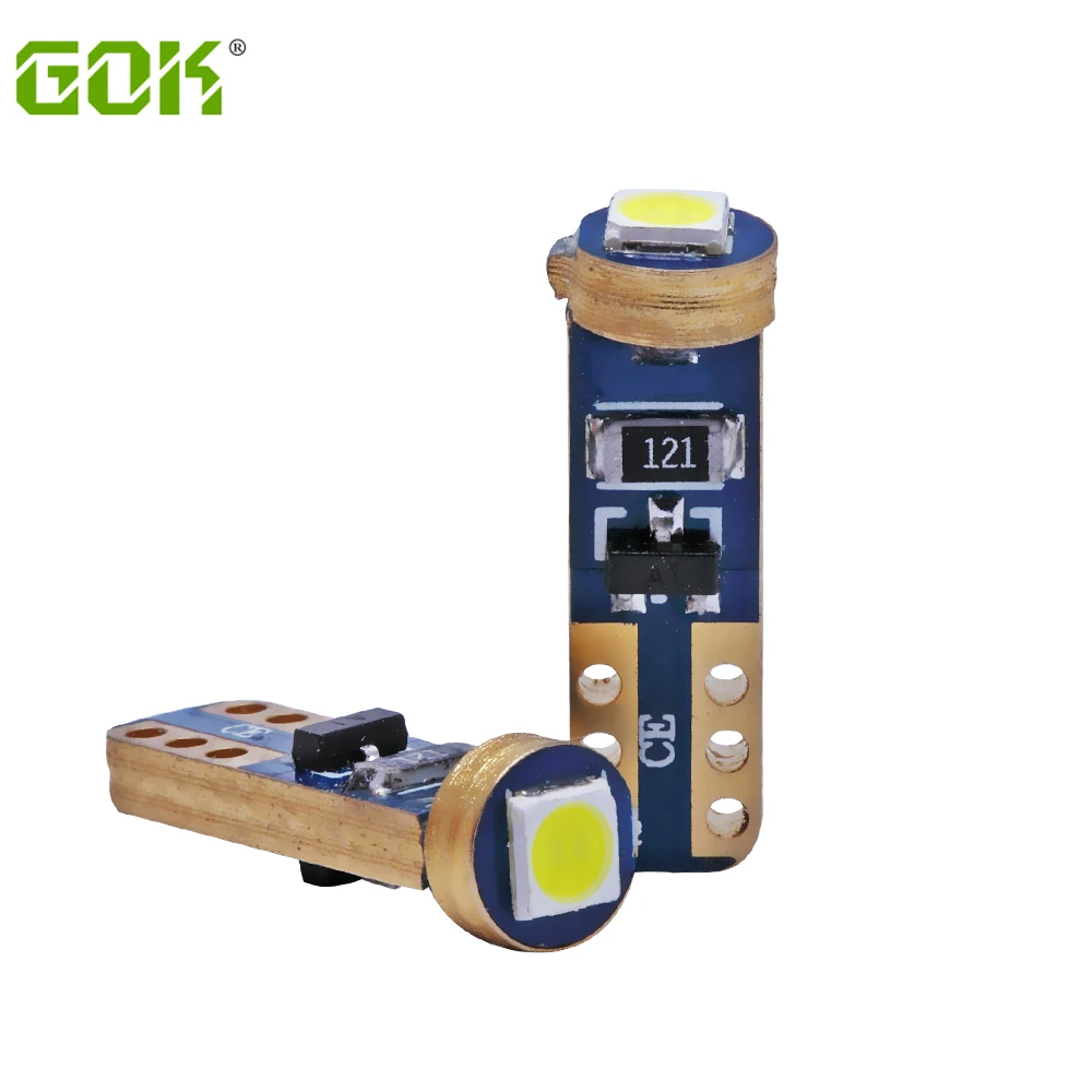 

New Auto T5 led Lamp Socket W3W t5 1SMD 3030 LED Canbus Error Free White Instrument Wedge Base Lighting Bulb Car Styling 12V