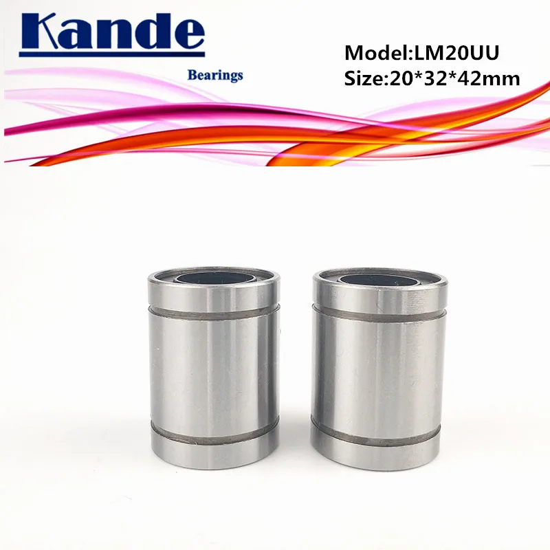 Kande подшипники LM20UU 4 шт. линейный подшипник 20*32*42 мм LM20 UU LM20|Линейные направляющие| |