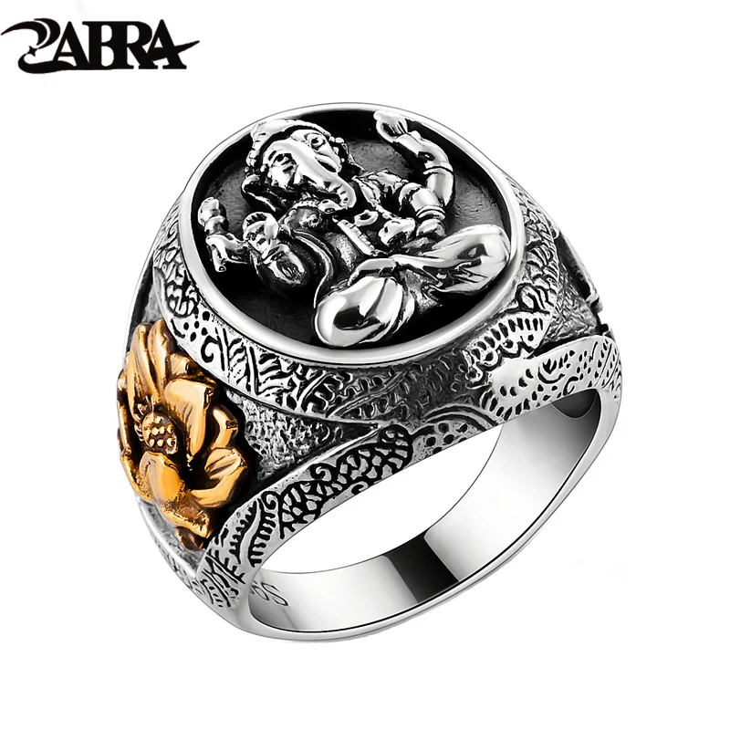 Мужское кольцо в виде слона Винтажное из серебра 100% пробы стиле панк | Украшения и