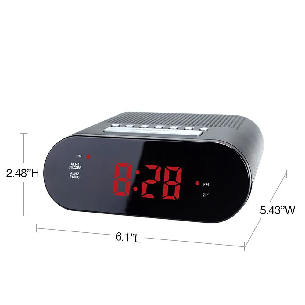 Новые светодиодные цифровые часы с FM радио двойной будильник зуммер таймер сна