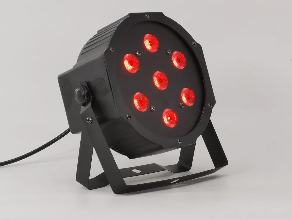 16 шт./лот 7X12 W led par фары RGBW 4in1 Телевизор с номинальной dmx512 Профессиональный dj оборудование