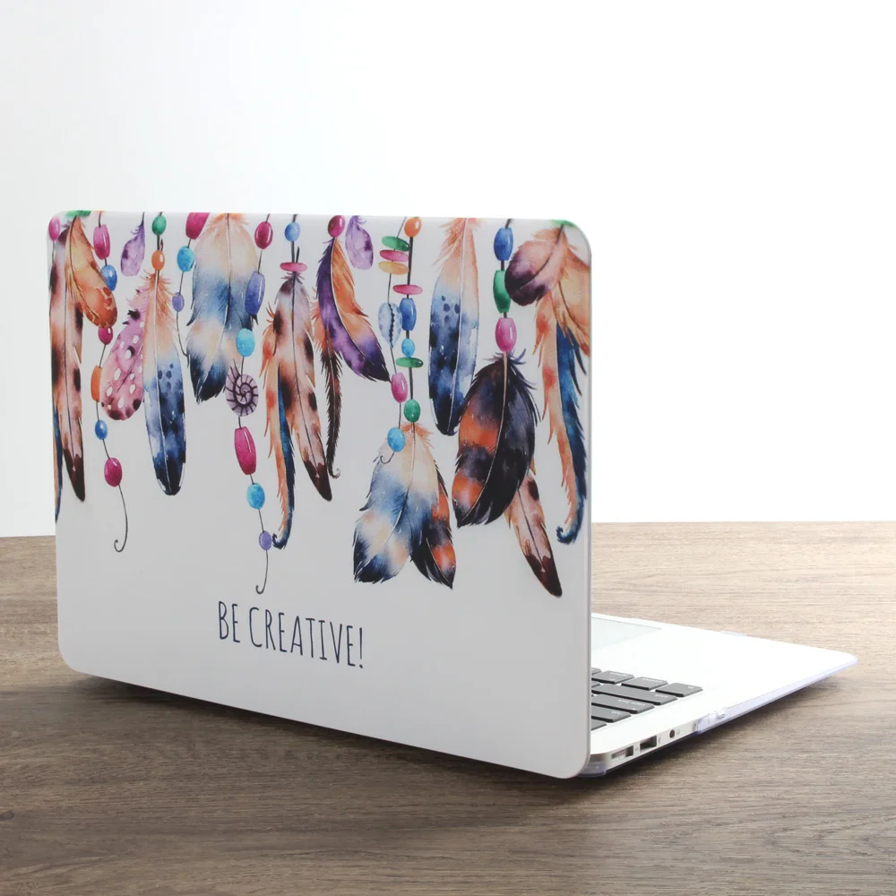 Новый художественный чехол для ноутбука с принтом перьев MacBook Air Pro Retina 11 12 13 15