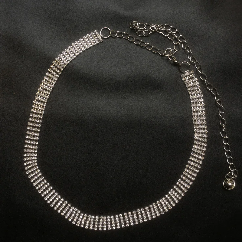 Женская цепочка на талию с золотым и серебряным покрытием со стразами блестящие