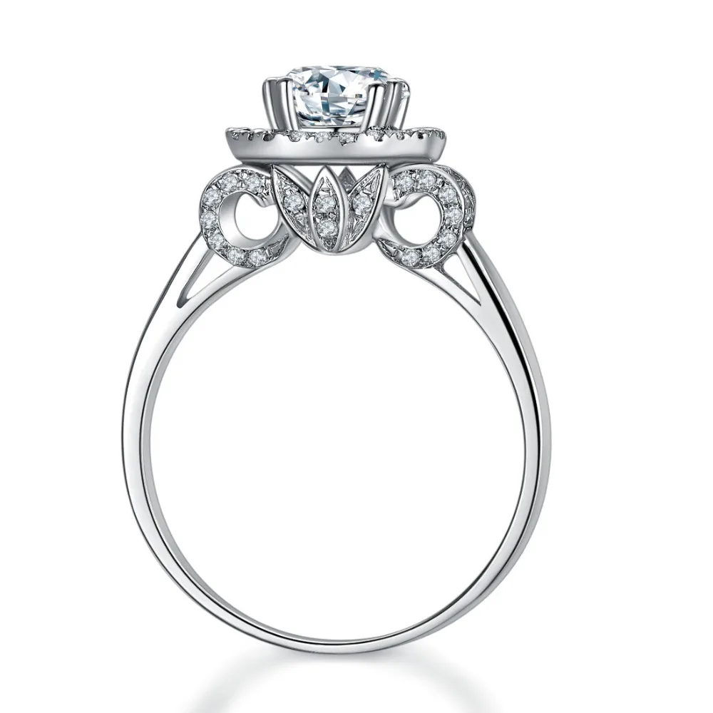 Бутиковое ювелирное изделие 1CTW 6 5 мм круглая огранка Moissanite Diamont кольцо тест