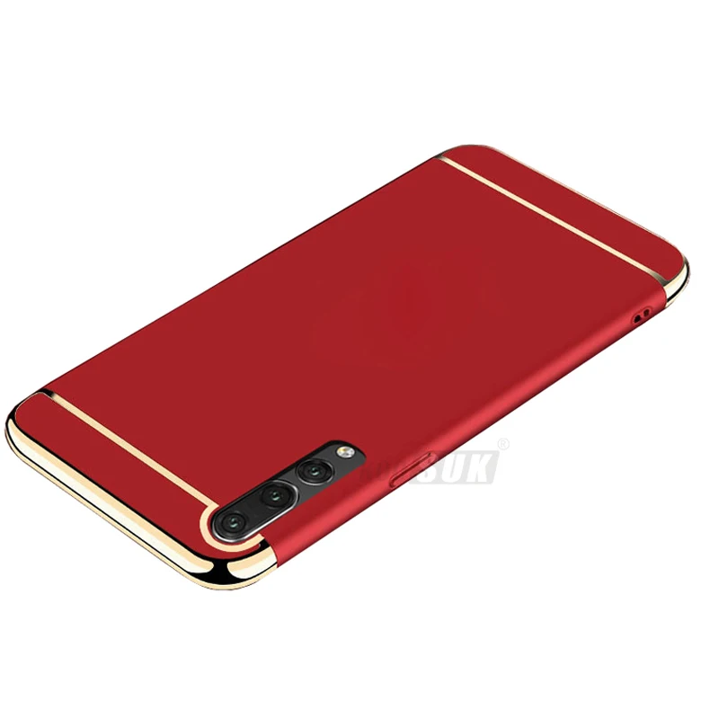 Красный 3-в-1 чехол для huawei honor 20 honor 20 Pro матовый жесткая армированная накладка на заднюю панель для huawei honor 20 Pro Корпус телефона Coque - Цвет: Красный