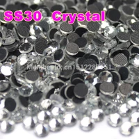 promotion ss30 288pcsbag clear crystal dmc hotfix flatback rhinestones glass strassdiy heat transfer hot fix crystals stones