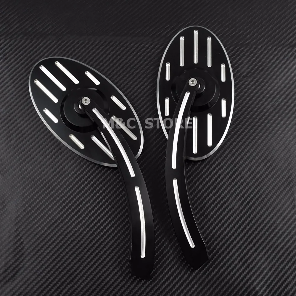 Мотоциклетные зеркала заднего вида CNC алюминиевые черные для Harley Sportster 883 1200 Touring