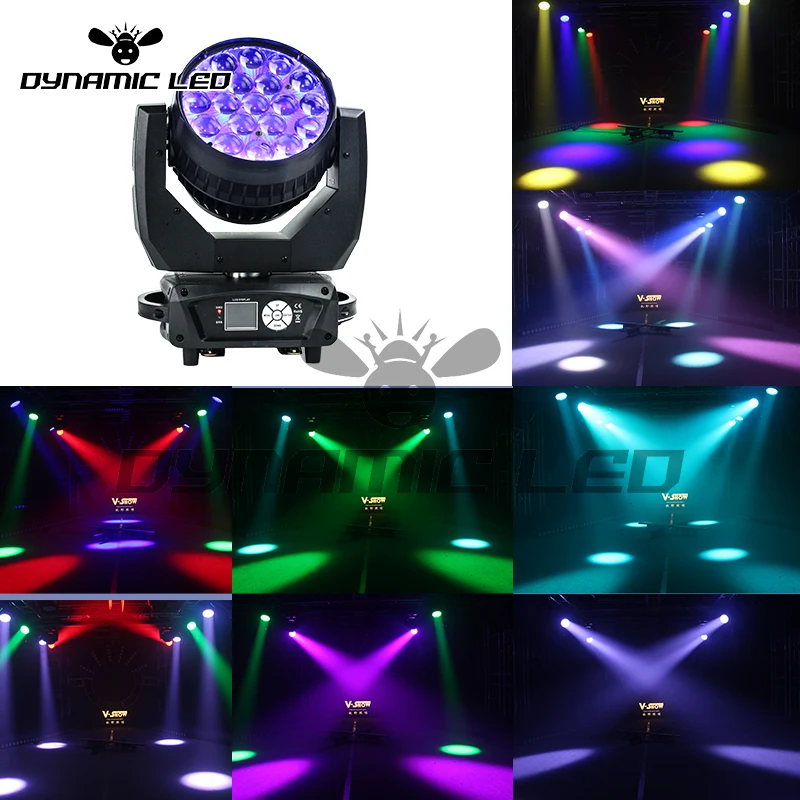 4 шт. AURA 19x15 Вт RGBW 4in1 Led перемещение головы луч света стирка с зумом подсветка