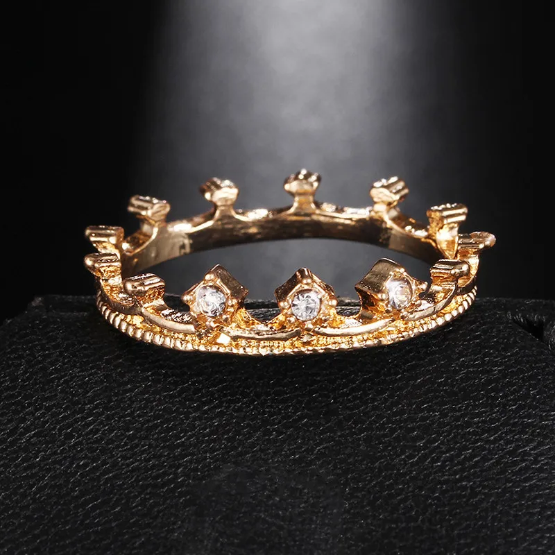 Бесплатная доставка новое модное сверлильное кольцо с короной ювелирное