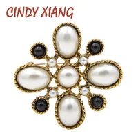 CINDY XIANG Новые Броши с кристаллами крест унисекс для женщин и мужчин Модные Винтажные большие булавки черный цвет классный дизайн стиль барокко