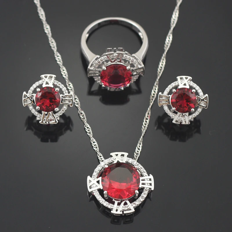 Haимис 2017 Горячая Распродажа гранат Женские Ювелирные наборы для свадьбы