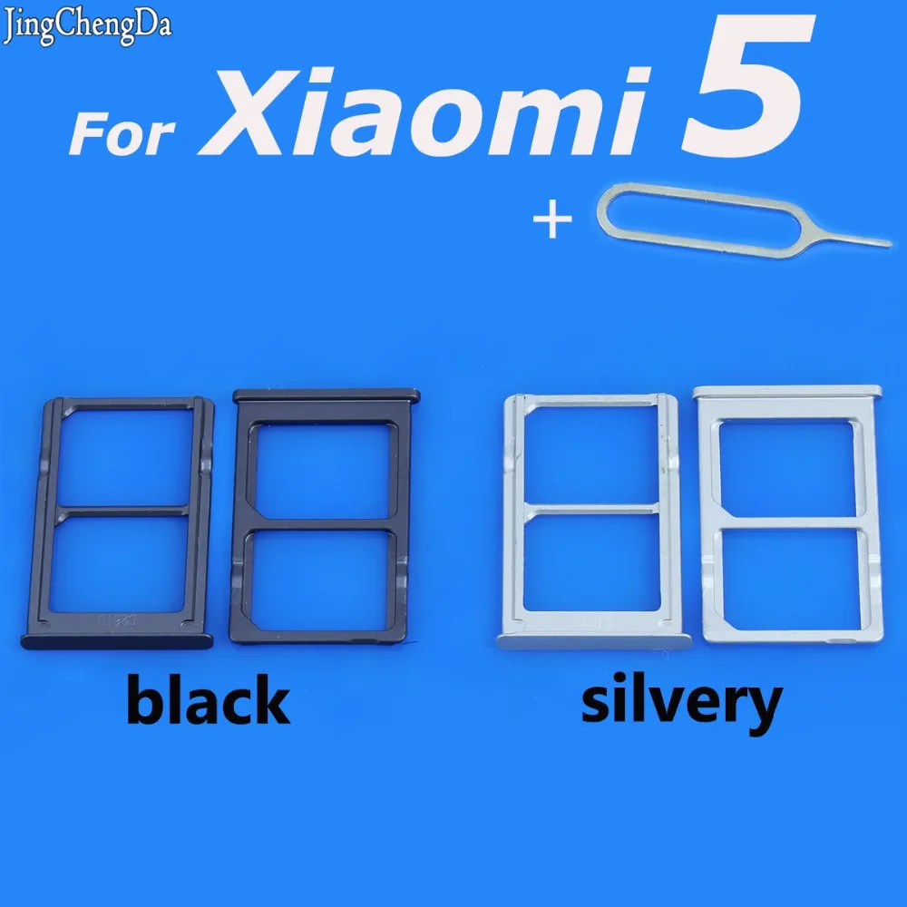 

JCD For xiaomi 5 m5 mi5 New SIM Card Holder Slot Tray Repair Parts +Sim Card Tray Removal Eject Pin Key Tool Needle